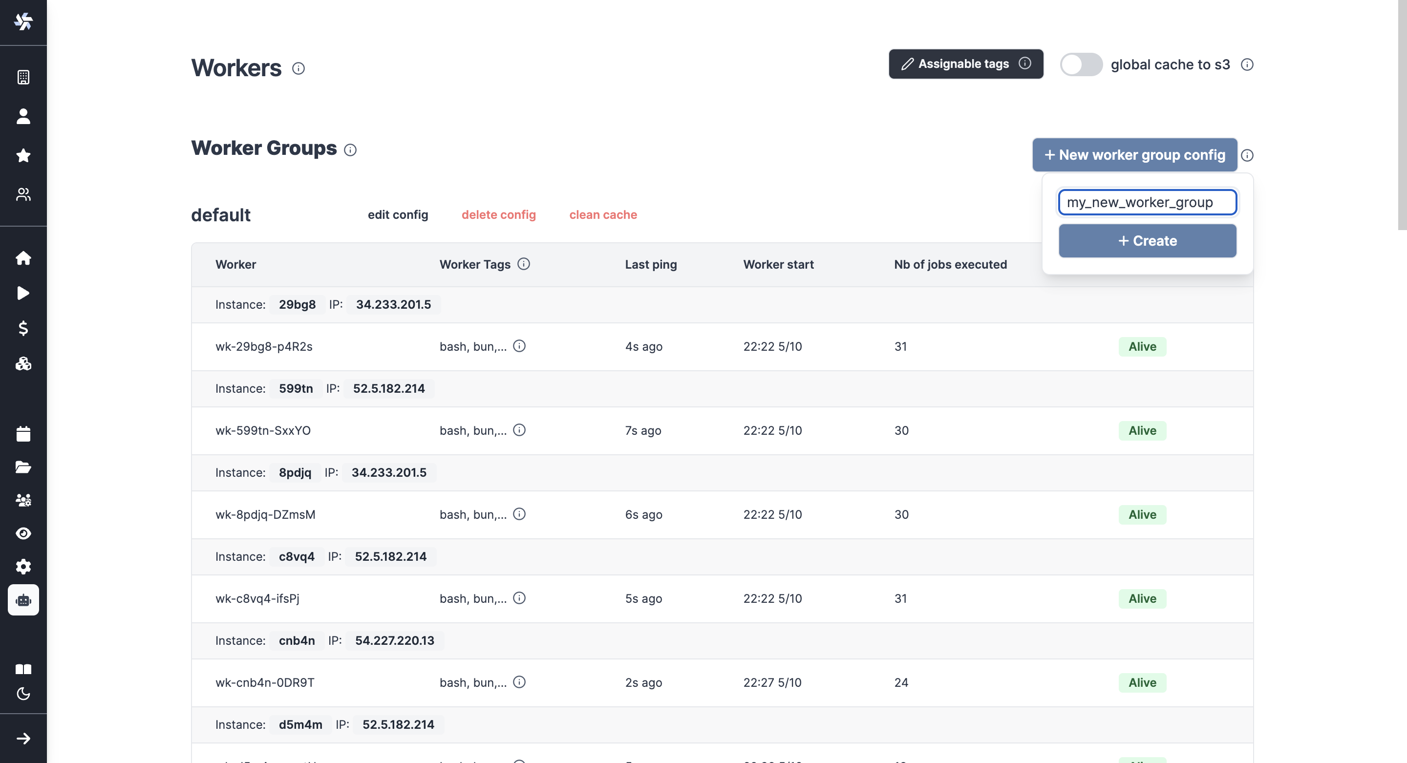 New worker group config New worker group config